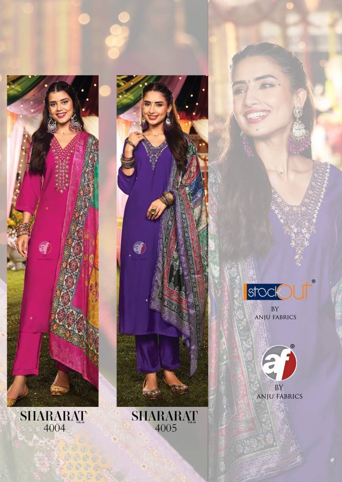 Shararat Vol 8 By AF Modal Silk Designer Kurti With Bottom Dupatta Wholesale Price In Surat